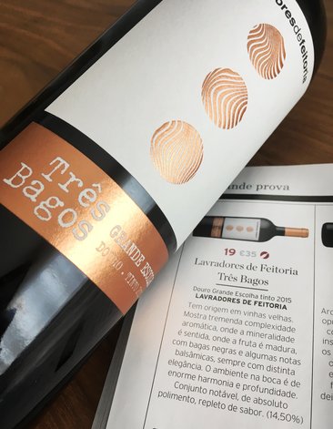 ‘Três Bagos Grande Escolha tinto 2015’: nova colheita de vinho D’ouro chega ao mercado