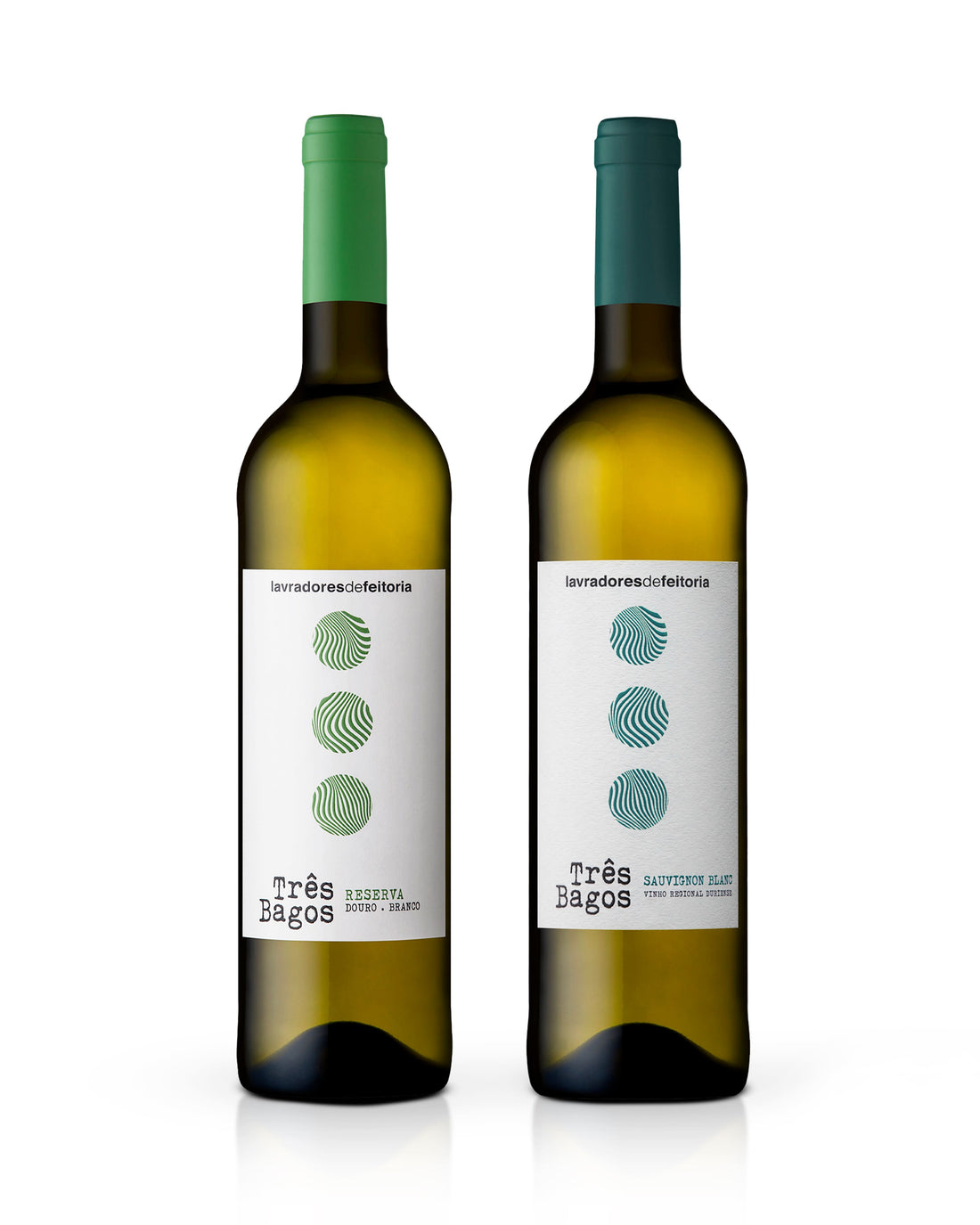 Dois brancos do Douro, com a assinatura da Lavradores de Feitoria Três Bagos com novidades em dose dupla: Reserva e Sauvignon Blanc