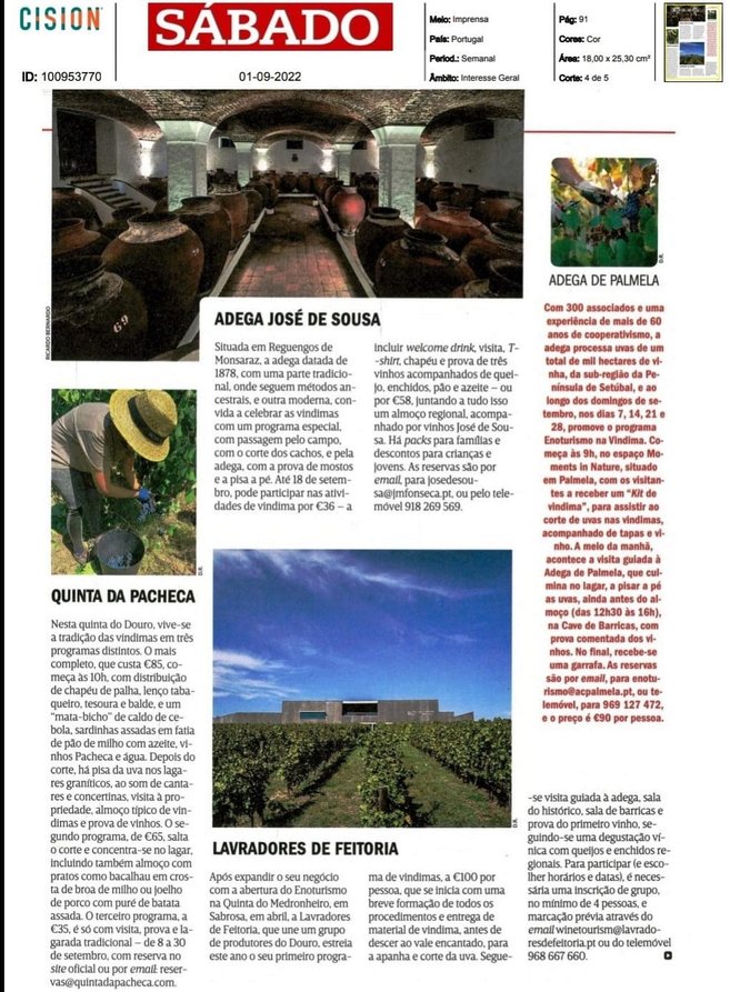 Lavradores de Feitoria na revista Sábado