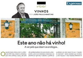 Este ano não há vinho!