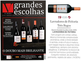 'O Douro mais brilhante' inclui o Três Bagos Grande Escolha com 19Pts