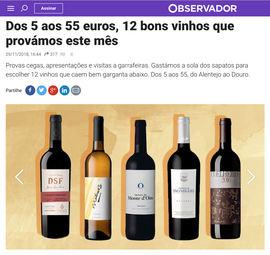 Tinto Cão na selecção do Observador de vinhos entre 5 e 55 euros